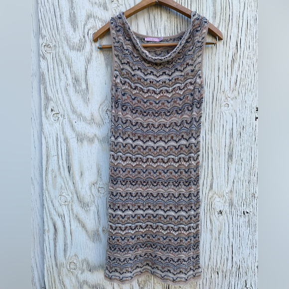 Calypso St. Barth Dresses & Skirts - Calypso St Barth Mini Sleeveless Knit Neutral Colored Dress With Under Slip XS